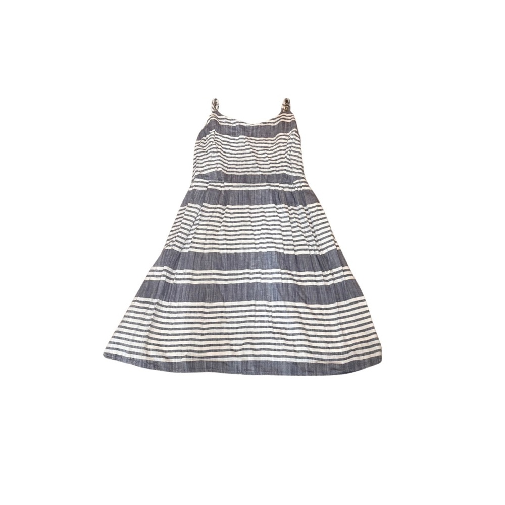 Old Navy Navy and White Striped Casual Dress